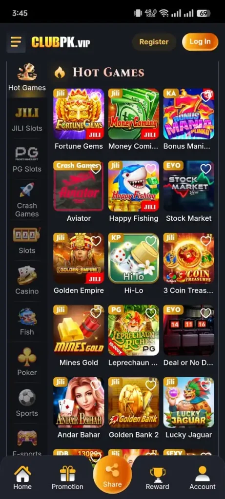 CLUBPK Game